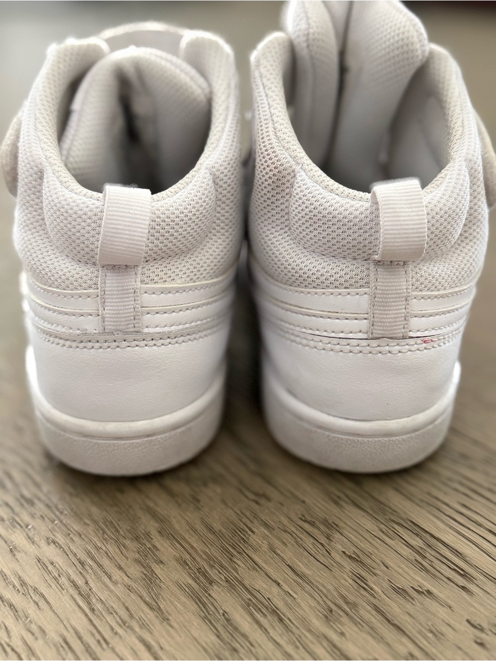 Nike Kids White High-Top Sneakers with Strap - Picture 2 of 4